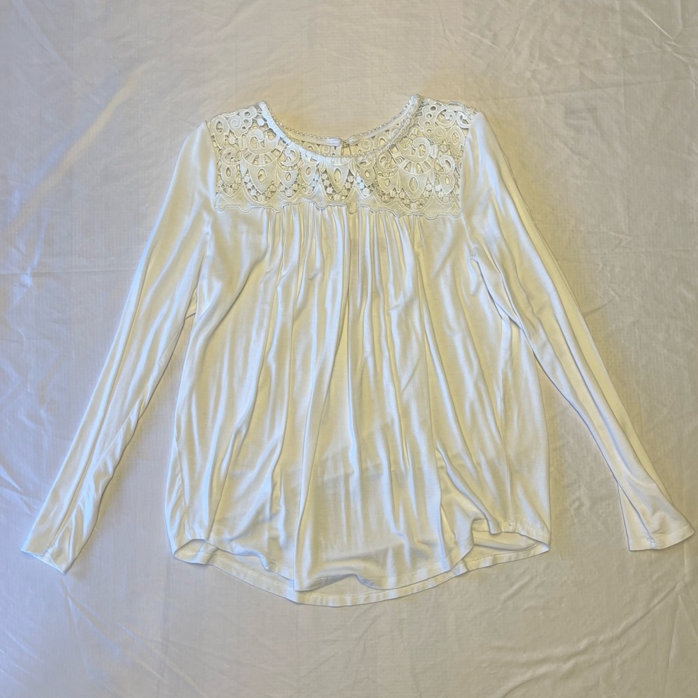 White Long Sleeve Top